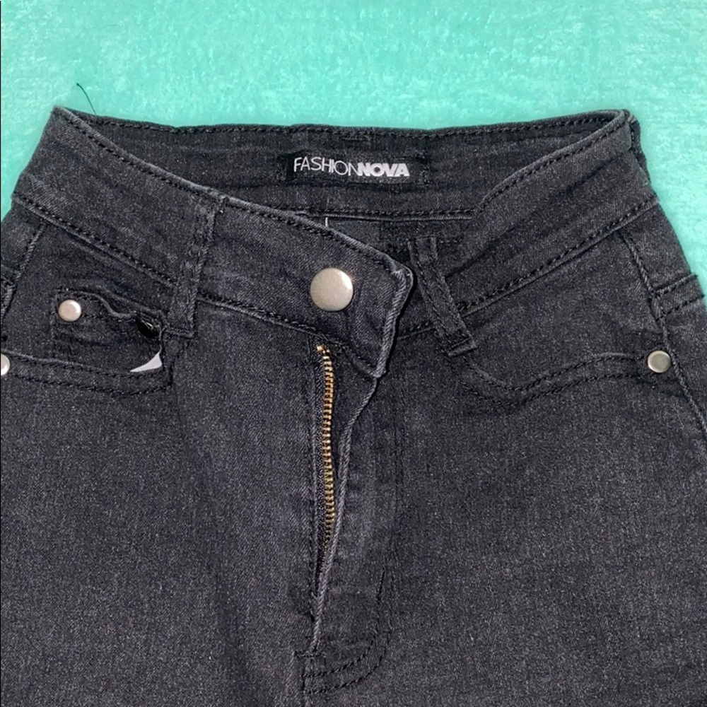 Fashion Nova classic high waist skinny jeans black